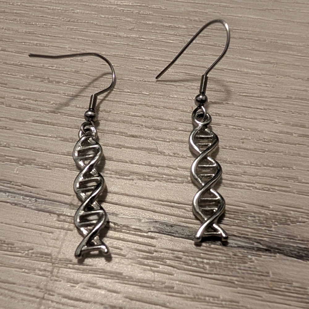 Joulery DNA Earrings (Silver Tone)